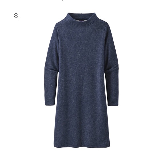 Patagonia Dresses & Skirts - Patagonia Organic Cotton Women’s Navy Blue Long Sleeve Dress Worn Wear Cozy